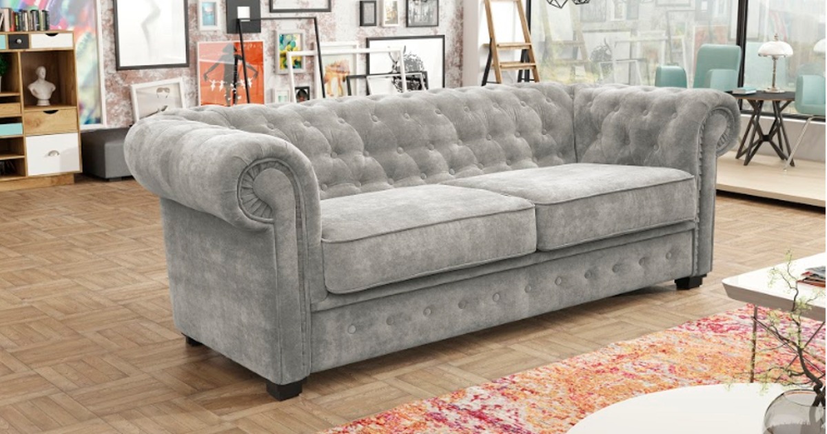 Chesterfield Silver 3 Seater